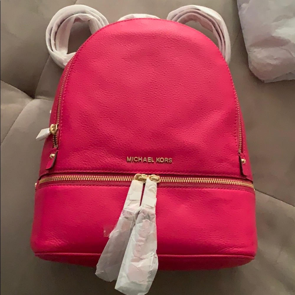 Michael Kors Ultra Pink Rhea Zip Backpack